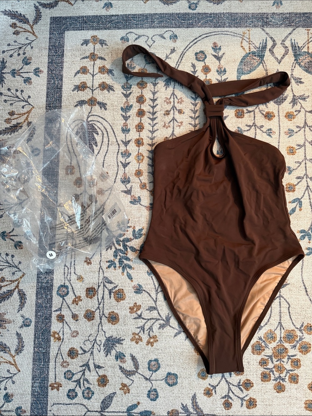 Na Nin Monte One Piece Swim - Chocolate Brown Cocoa Medium NWT - Picture 2 of 4